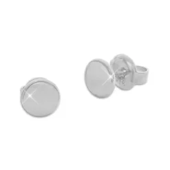 Ohrstecker|Ohrstecker|Elfen Schmuck Runde leichte Edelstahl Ohrstecker glänzend 6 mm