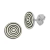 Ohrstecker|Ohrstecker|Elfen Schmuck Runde Ohrstecker Zielscheibe Kreise 10 mm Edelstahl