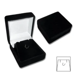 Anhänger Etuis|Ohrring Etuis|Elfen Schmuck Samtetui für Ohrringe und Anhänger schwarz