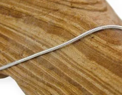 Damenketten|Elfen Schmuck Schlangenkette 925 Silber 0,9 mm 50 cm