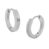 Klapp-creolen|Klapp-creolen|Elfen Schmuck Schmale Klapp-Creolen Edelstahl mattiert 16 x 2 mm