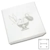 Anhänger Etuis|Ohrring Etuis|Elfen Schmuck Schmucketui für Taufringe weiß-silber mit Taube 55 x 55 x 25 mm
