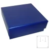 Anhänger Etuis|Ohrring Etuis|Elfen Schmuck Schmuckschachtel blau mit Wendeeinlage 65 x 65 x 21 mm
