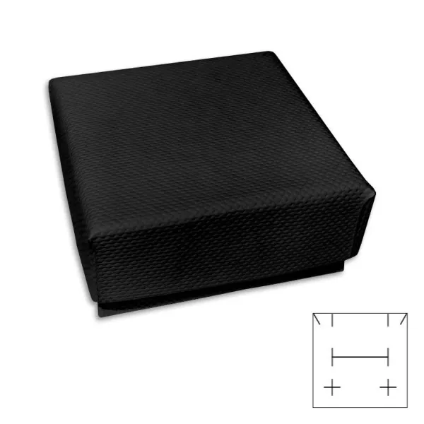 Anhänger Etuis|Ohrring Etuis|Elfen Schmuck Schmuck Schachtel schwarz geprägt 45 x 45 x 22 mm