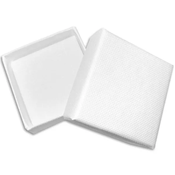 Anhänger Etuis|Ohrring Etuis|Elfen Schmuck Schmuck Schachtel weiß geprägt 45 x 45 x 22 mm