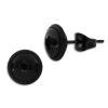 Ohrstecker|Ohrstecker|Elfen Schmuck Schwarze Männer Ohrstecker Edelstahl rund