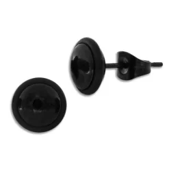 Ohrstecker|Ohrstecker|Elfen Schmuck Schwarze Männer Ohrstecker Edelstahl rund