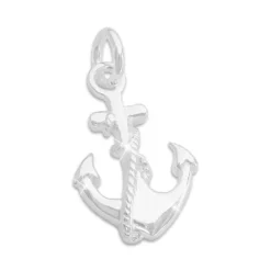 Anhänger Für Damen|Silber Anhänger|Elfen Schmuck Silber Anhänger Anker mit Seil 925 Silber