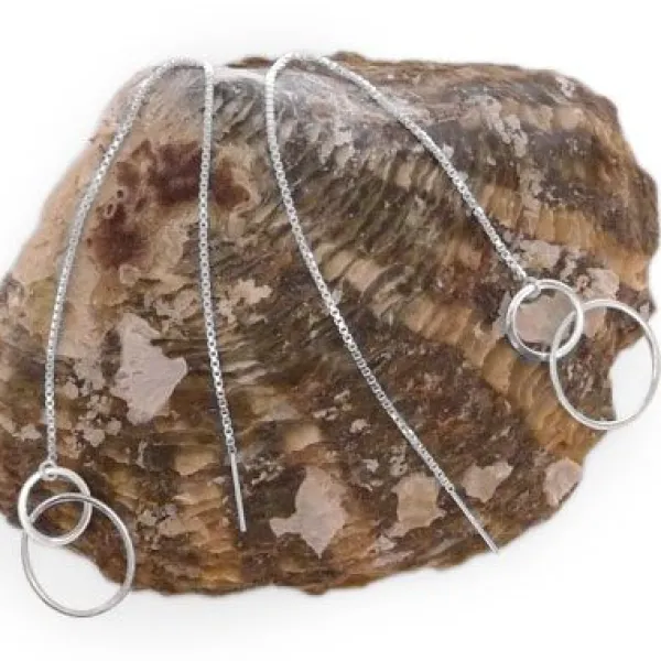 Durchzieher|Silber Durchzieher|Elfen Schmuck Silber Ohrringe Durchzieher mit Ringen 925 Silber