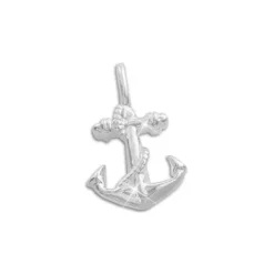 Anhänger Für Damen|Silber Anhänger|Elfen Schmuck Silberschmuck Anhänger kleiner Anker mit Seil 925 Silber