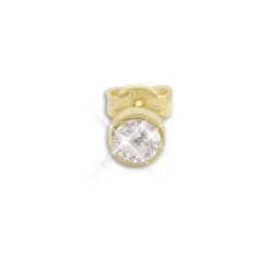 Ohrstecker|Ohrstecker|Elfen Schmuck Single Ohrstecker Gold 333 mit Zirkonia 4 mm
