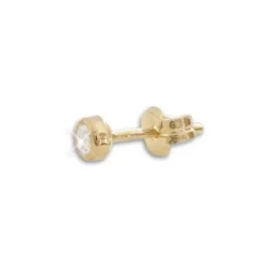 Ohrstecker|Ohrstecker|Elfen Schmuck Single Ohrstecker Gold 333 mit Zirkonia 3 mm