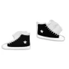 Ohrstecker|Ohrstecker|Elfen Schmuck Sneaker Ohrstecker schwarz mit Stern 925 Silber