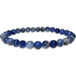 Herrenarmbänder|Damenarmbänder|Elfen Schmuck Sodalith Kugel Armband 6 mm 19 cm