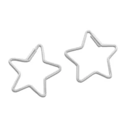 Creolen|Silber Creolen|Elfen Schmuck Stern Creolen 21 mm 925 Silber