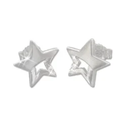 Ohrstecker|Silber Ohrstecker|Elfen Schmuck Stern Ohrstecker mit Zirkonia 925 Silber