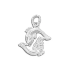 Anhänger Für Kinder|Anhänger Für Damen|Elfen Schmuck Sternzeichen Anhänger Fische 925 Silber