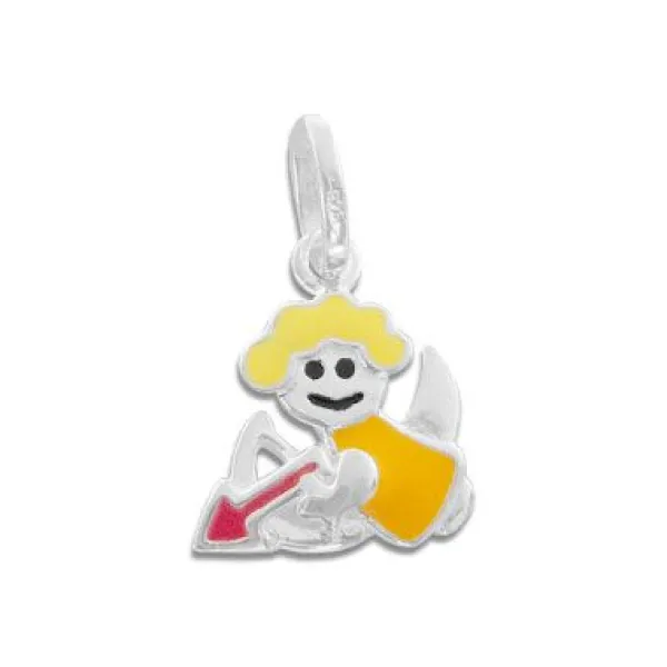 Anhänger Für Kinder|Silber Anhänger|Elfen Schmuck Sternzeichen Anhänger Schütze für Kinder 925 Silber