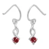 Ohrhänger|Silber Ohrhänger|Elfen Schmuck Strass Ohrhänger Ohrringe mit roten Zirkonia 925 Silber