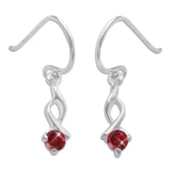 Ohrhänger|Silber Ohrhänger|Elfen Schmuck Strass Ohrhänger Ohrringe mit roten Zirkonia 925 Silber