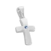 Anhänger Für Kinder|Silber Anhänger|Elfen Schmuck Taufkreuz Anhänger mit Safir 925 Silber