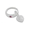 Anhänger Für Kinder|Silber Anhänger|Elfen Schmuck Taufring Anhänger Engel mit Rubin 925 Silber
