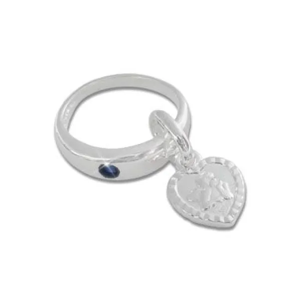 Anhänger Für Kinder|Silber Anhänger|Elfen Schmuck Taufring Anhänger Engel mit Safir 925 Silber