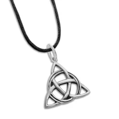 Anhänger Für Herren|Anhänger Für Damen|Elfen Schmuck Triquetra Kette mit keltischem Knoten Anhänger 925 Silber