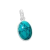 Anhänger Für Damen|Edelstein Anhänger In Silber|Elfen Schmuck Türkis Anhänger oval 925 Silber
