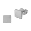 Ohrstecker|Ohrstecker|Elfen Schmuck Viereckige Ohrstecker Edelstahl silber 6 x 6 mm