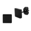 Ohrstecker|Ohrstecker|Elfen Schmuck Viereckige Ohrstecker Edelstahl schwarz