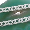 Damenarmbänder|Panzerarmband|Elfen Schmuck Zwillingspanzer Armband 925 Silber 3,7 mm 18,5 cm