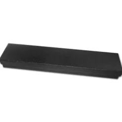 Armband Etuis|Elfen Schmuck Armbandschachtel schwarz mit Rillen 230 x 50 x 25 mm