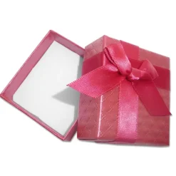 Anhänger Etuis|Ohrring Etuis|Elfen Schmuck Etui für Schmuck rot mit Prägung 50 x 55 x 31 mm