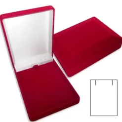 Ketten Etuis|Elfen Schmuck Schmucketui Samt rot zum Aufklappen