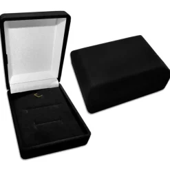Ring Etuis|Anhänger Etuis|Elfen Schmuck Schmucketui Samt schwarz für Kette Ohrringe Anhänger Ring