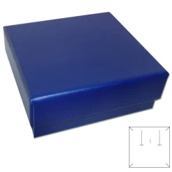Anhänger Etuis|Ohrring Etuis|Elfen Schmuck Schmuckschachtel blau mit Wendeeinlage 65 x 65 x 21 mm