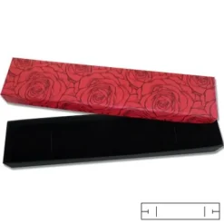 Armband Etuis|Elfen Schmuck Schmuck Schachtel für Armbänder Rose rot 210 x 45 x 25 mm